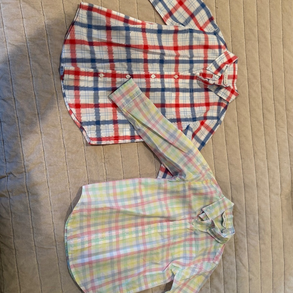 2 Janie and Jack long sleeve button downs